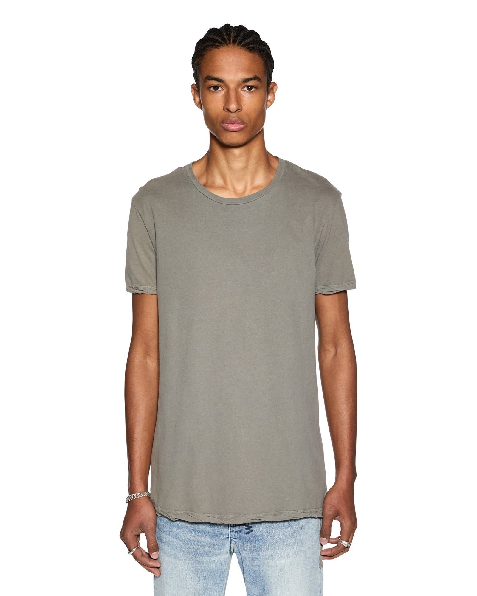 MENS SEEING LINES SS TEE VINTAGE GREY TEES