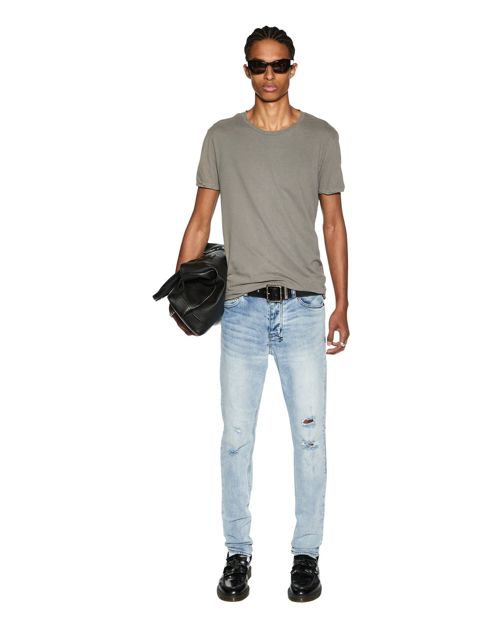 MENS SEEING LINES SS TEE VINTAGE GREY TEES