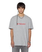 Mens Stinger Biggie Ss Tee Grey Marle Oversized Tees - Grey