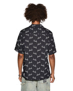 MENS SKRIPT RESORT SS SHIRT BLACK SHIRTS