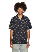 MENS SKRIPT RESORT SS SHIRT BLACK SHIRTS