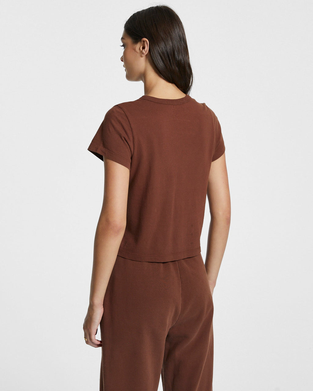 Womens 3 X 4 Mini Ss Tee Koko Fitted Tees - Brown