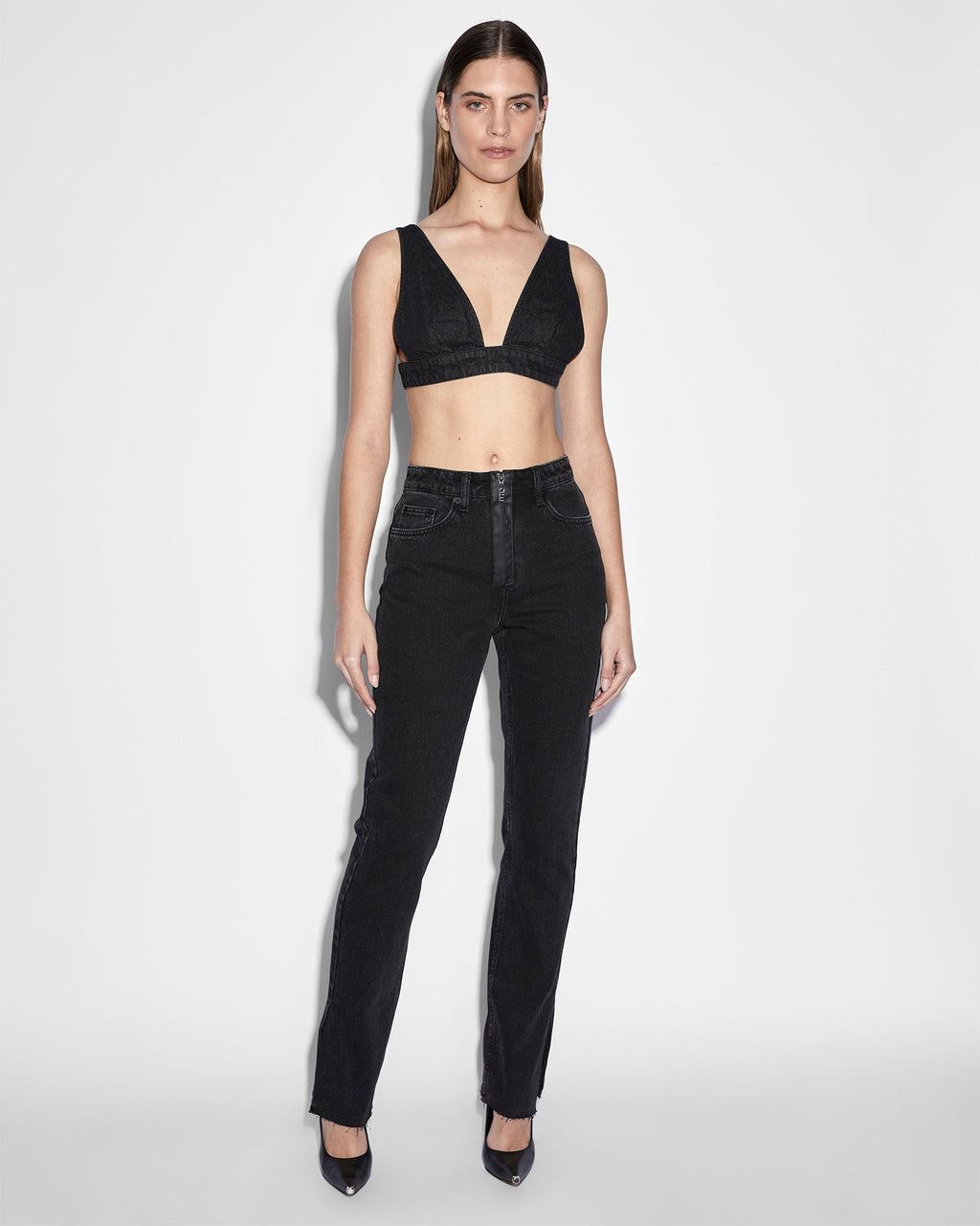 Womens Ksubi X P.e Nation Bra Noir Fitted Fashion Tops - Black