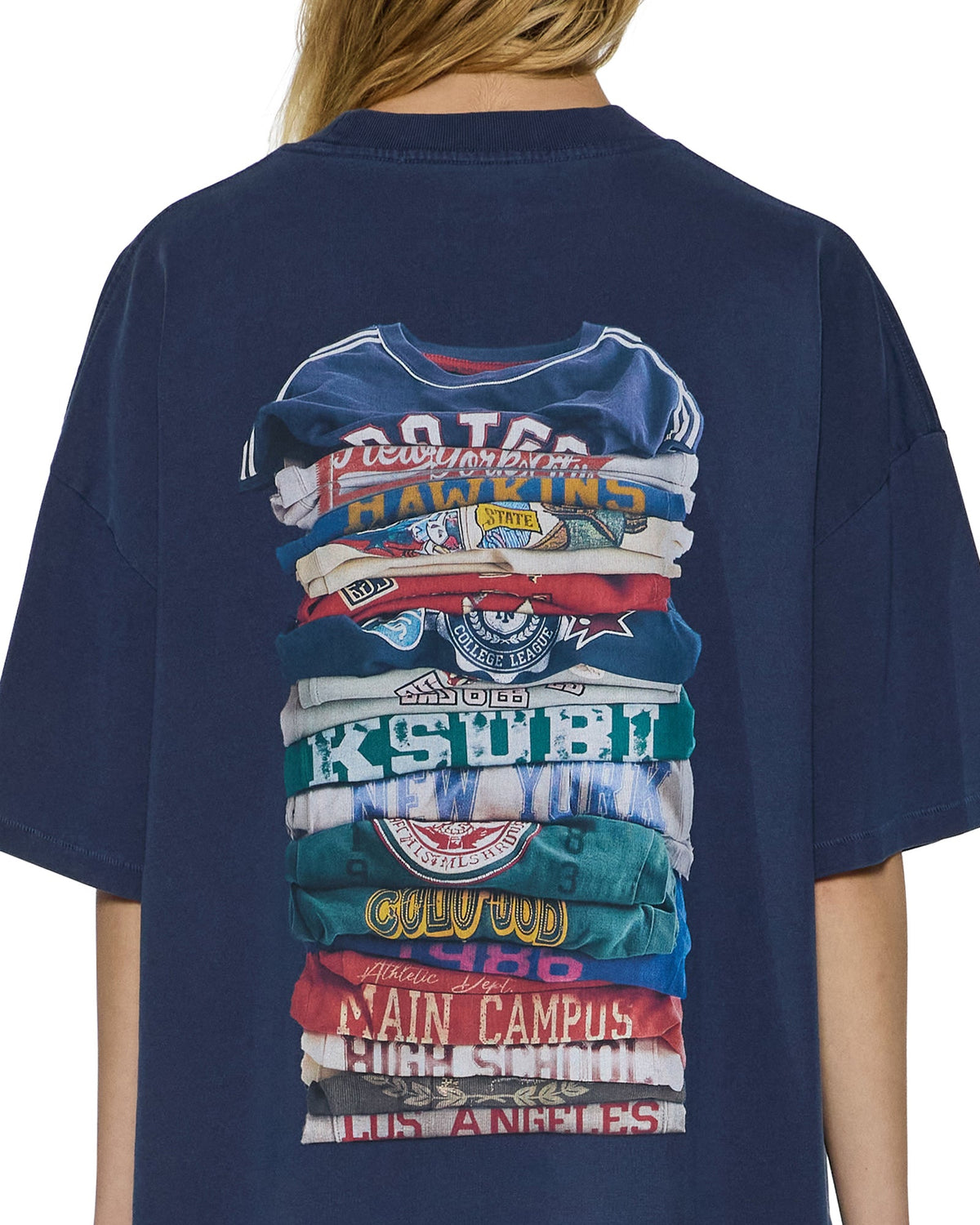 STACKS BOYFRIEND SS TEE INK BLUE