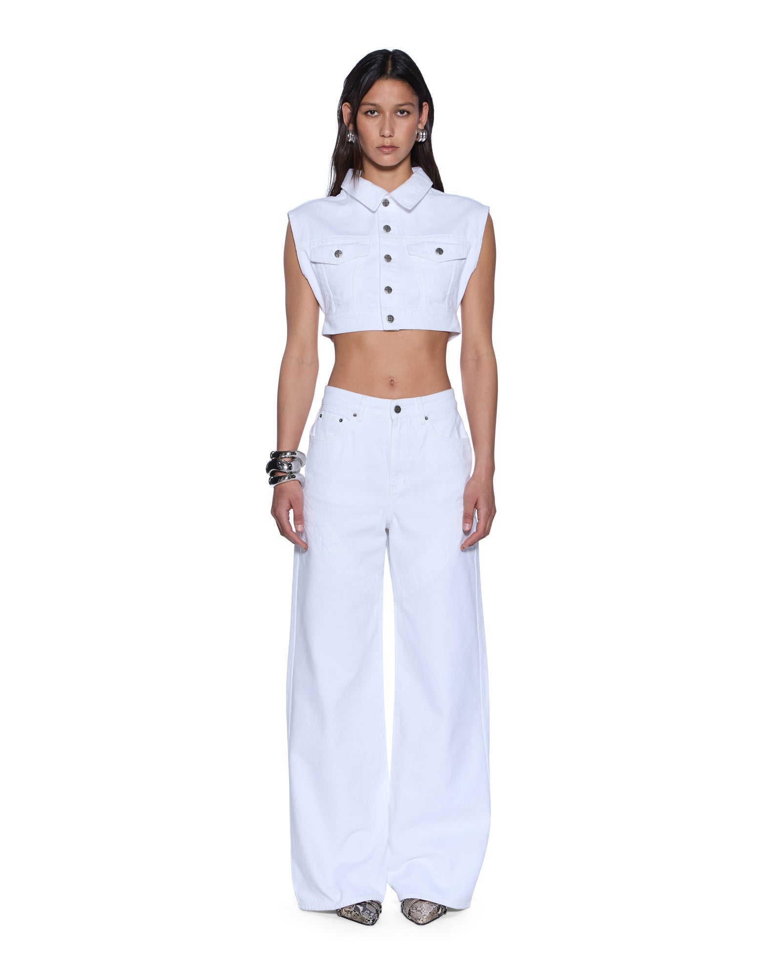 WOMENS TRUCKER VEST FRESH OVERSIZED FASHION TOPS