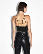 Womens Untamed Top Black Fitted Fashion Tops - Black