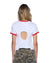 WOMENS  VARSITY SHRUNKEN SS TEE WHITE SLIM TEES