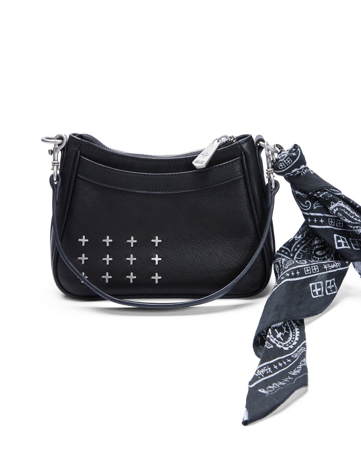 TRASH BAG MINI BLACK LEATHER