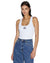WOMENS  STACKED ORIGIN TANK WHITE FITTED FASHION TOPS