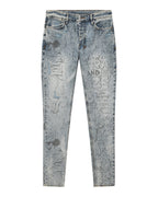 Mens Van Winkle Bunker Blue Noize Skinny Denim Jeans - Denim