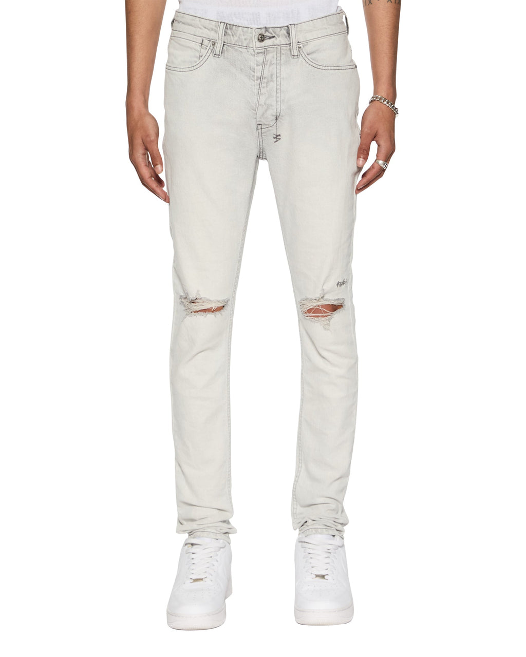MENS VAN WINKLE WHITE SNOW DENIM JEANS