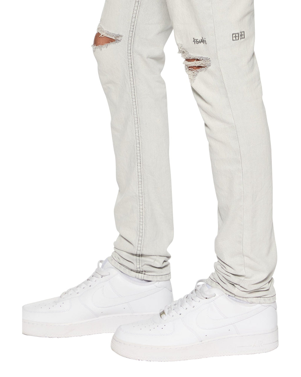 MENS VAN WINKLE WHITE SNOW DENIM JEANS