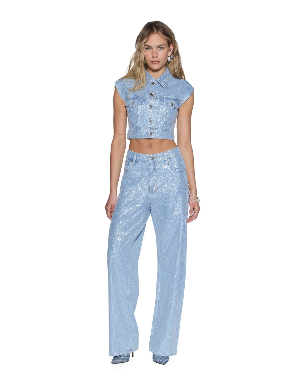 WOMENS TRUCKER VEST HIGH ROLLERS FASHION TOPS