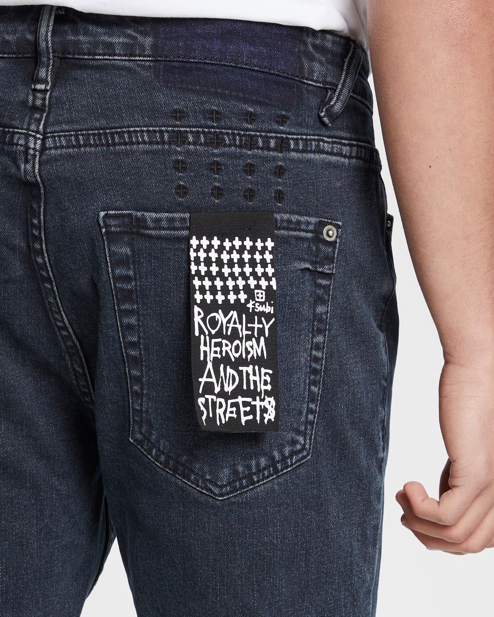 MENS  VAN WINKLE SHADOWN REDYE SKINNY DENIM JEANS