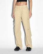 WOMENS DRILL CARGO KHAKI PANTS
