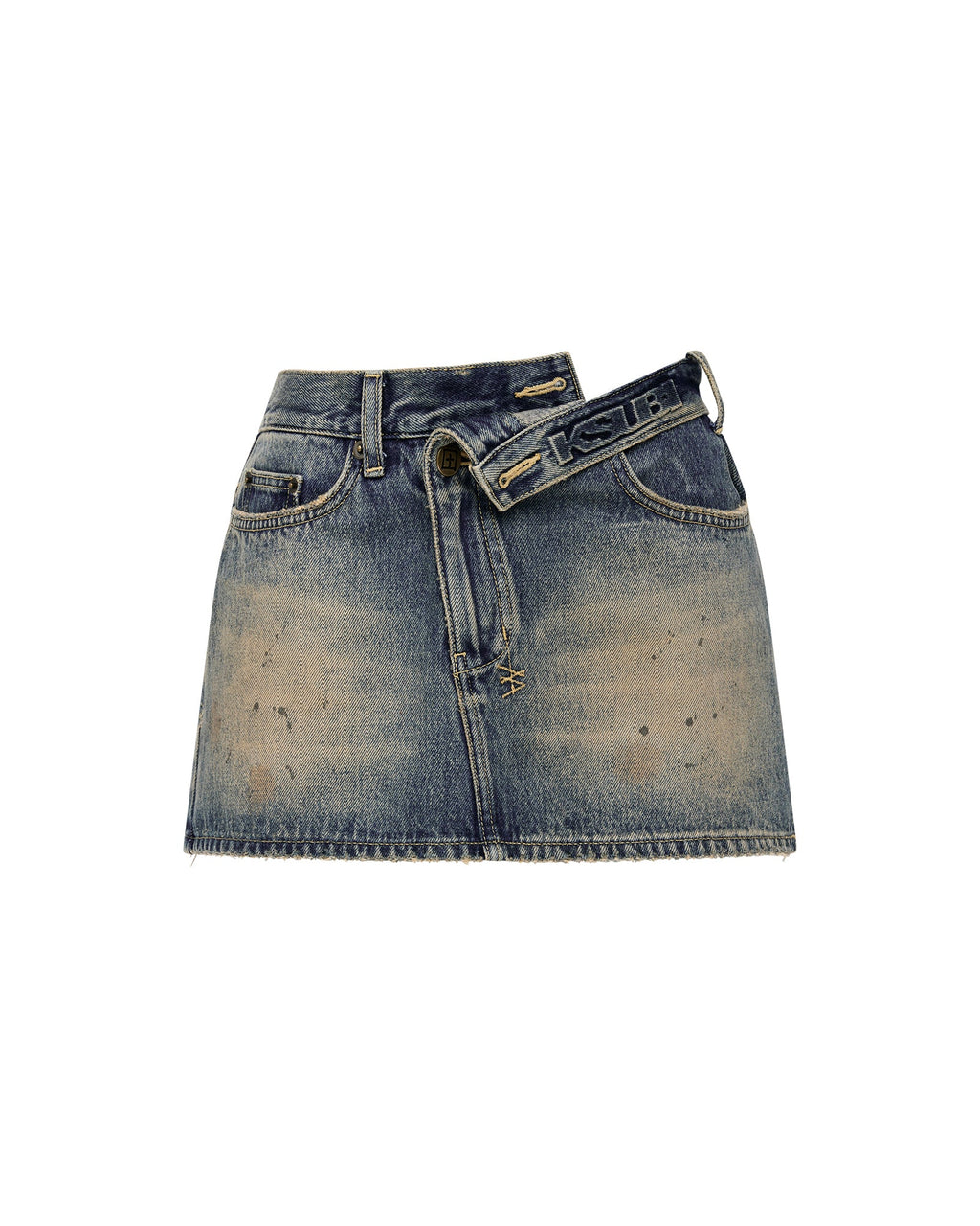 Womens Micro Mini Skirt Flip Dune Regular Skirts - Denim