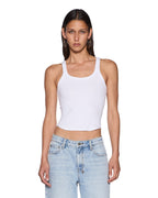 Womens Chloe Tank White Fitted Tees - White