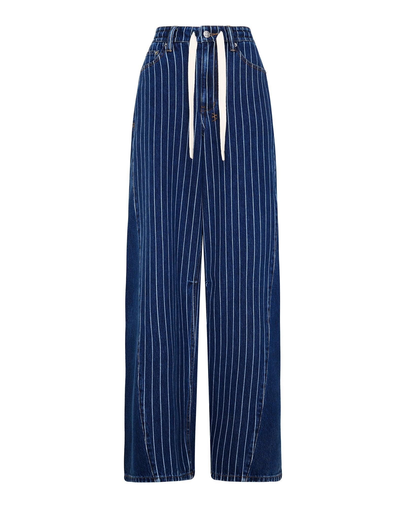 WOMENS  KSUPER MAYFAIR BLUE SPLICED BAGGY DENIM JEANS