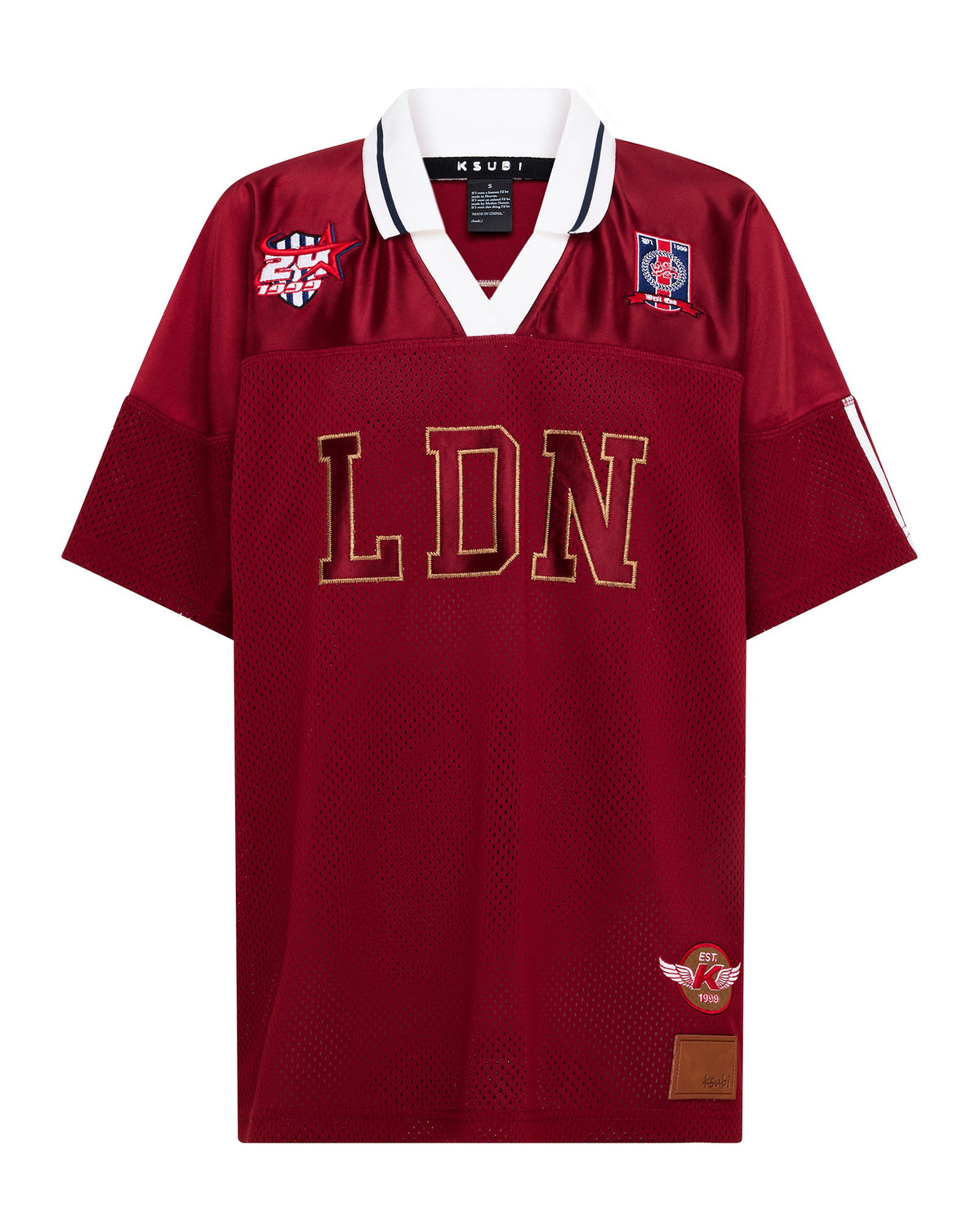WOMENS LDN BOYFRIEND SS JERSEY GARNET FASHION TOPS