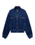 WOMENS  DISTRICT BOMBER MAYFAIR BLUE SPLICED OVERSIZED JACKETS
