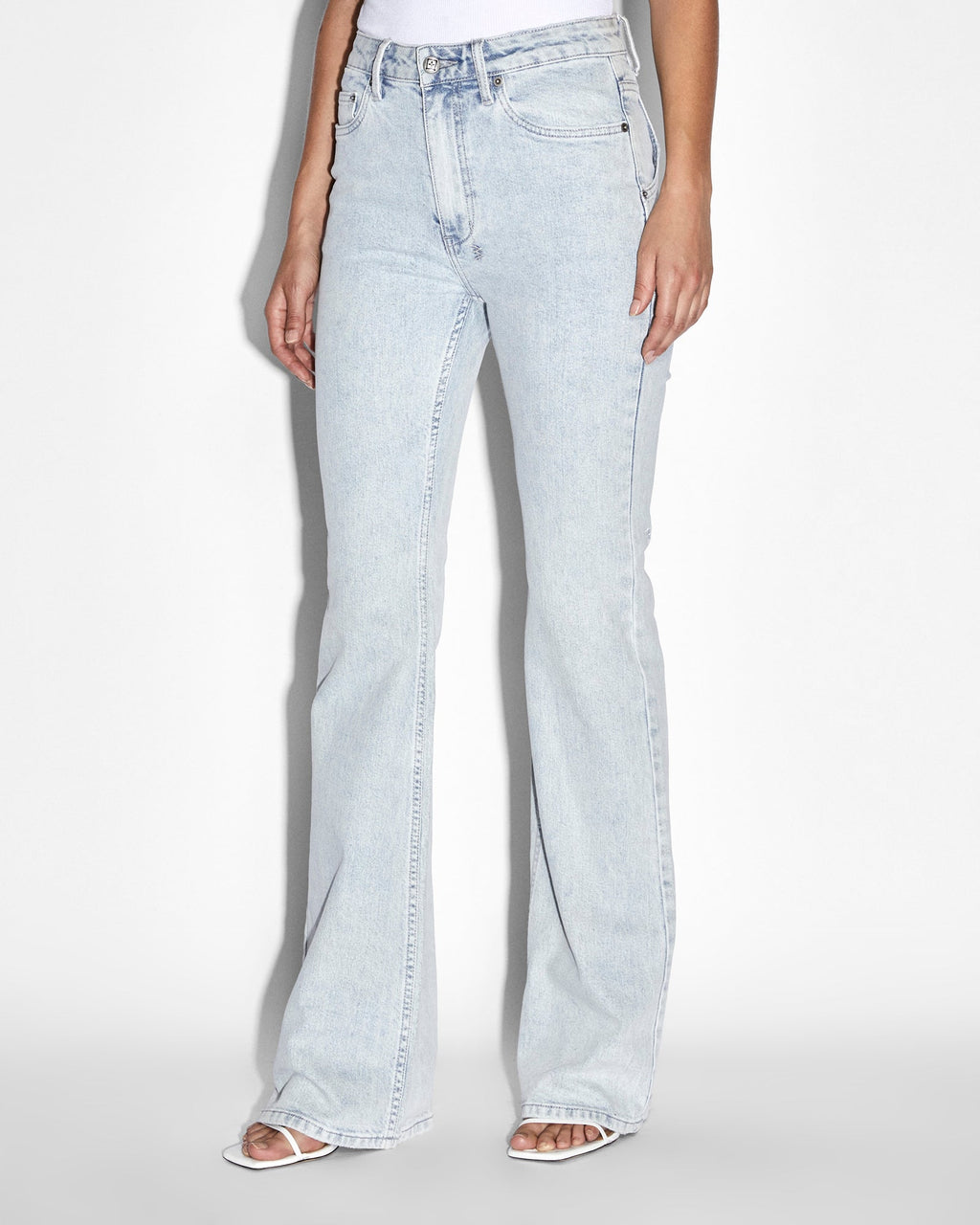 Womens Soho Ice Flipped Flare Denim Jeans - Denim