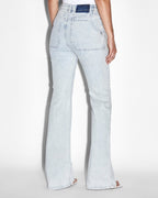 Womens Soho Ice Flipped Flare Denim Jeans - Denim