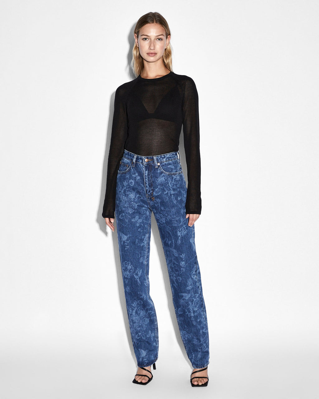 WOMENS PLAYBACK IMPRINT DENIM JEANS