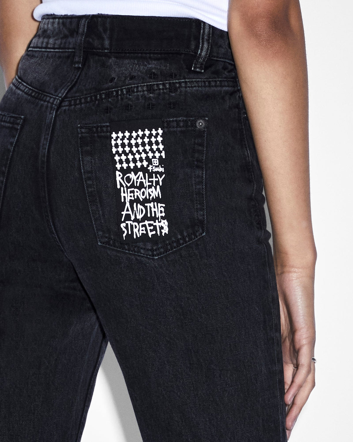 WOMENS MELROSE ONYX DENIM JEANS