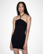 WOMENS SUSPENSE MINI DRESS BLACK DRESSES