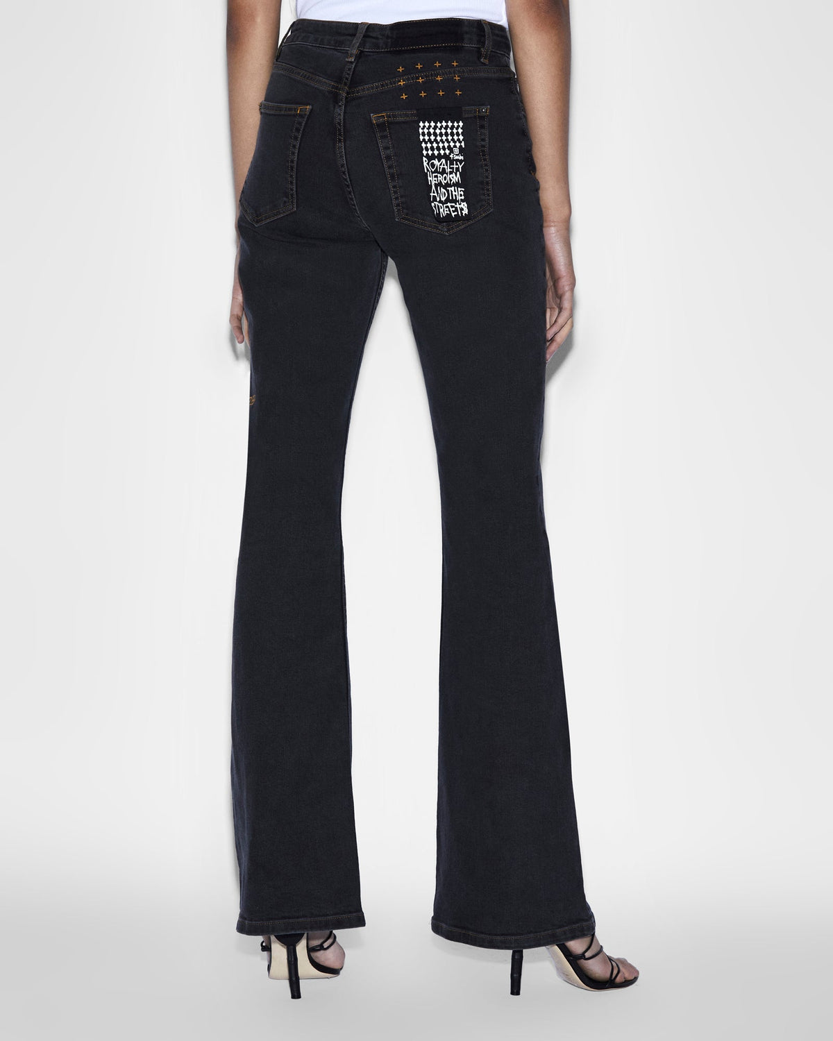 Womens Soho Raven Flare Denim Jeans - Black