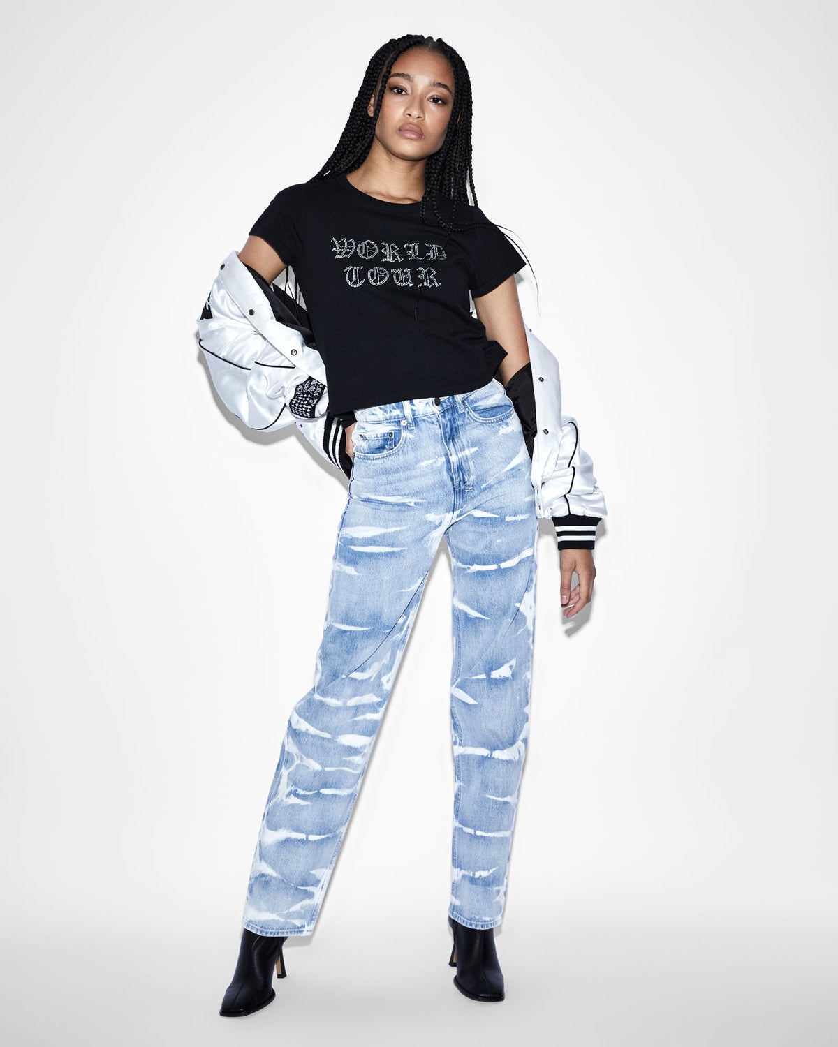 WOMENS PLAYBACK MOTLEY DENIM JEANS