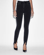 Womens Hi N Wasted Xtra Onyx Panel Skinny Denim Jeans - Black