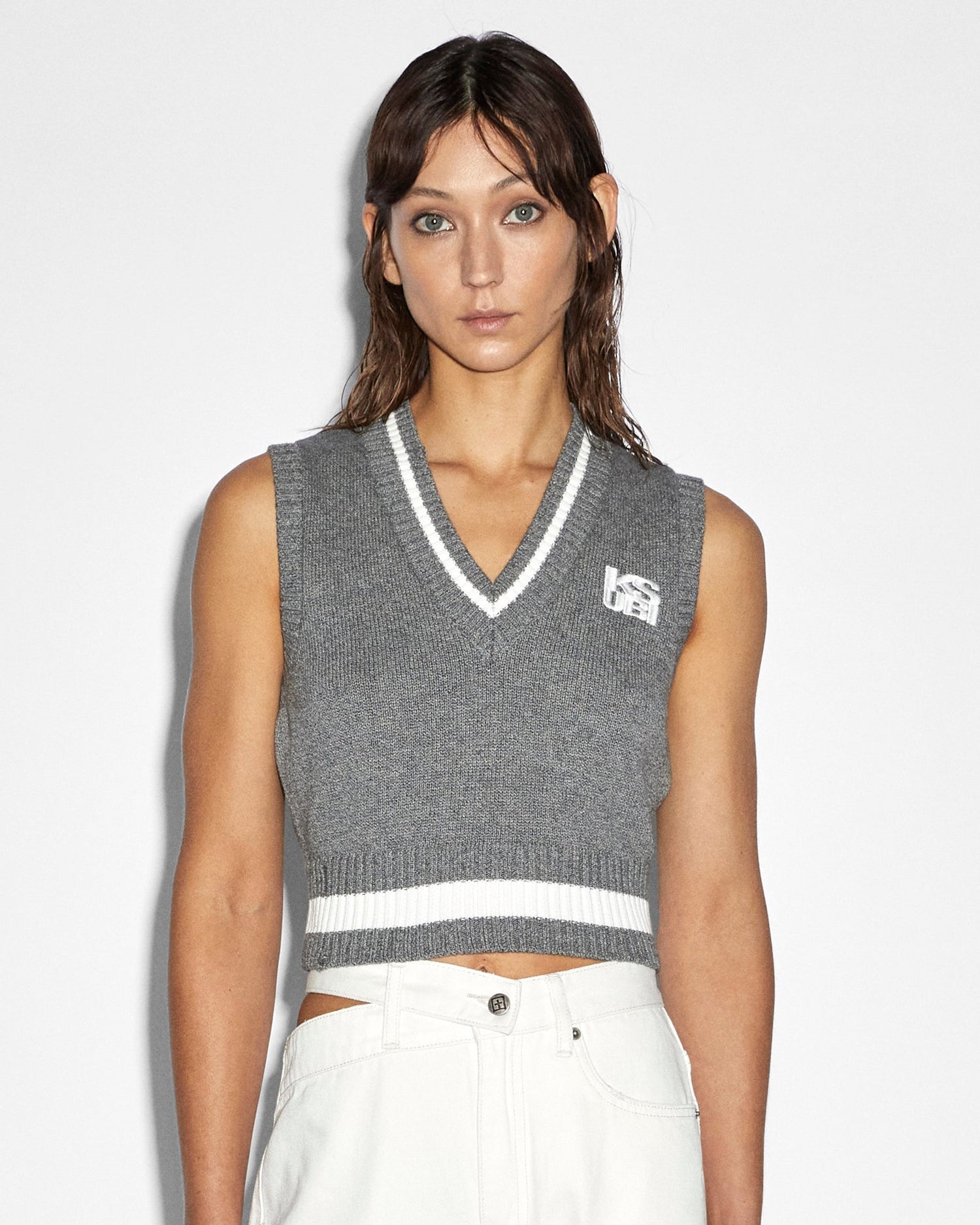 SKIPPER VEST GREY MARLE