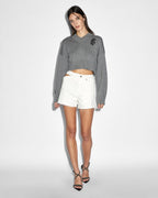 Womens Rise N Hi Short Dettached Halo Fitted Walkshorts - White