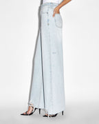 Womens Strider Drift Trashed Wide Denim Jeans - Denim