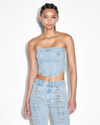 WOMENS BUSTIER DOVE LACED FASHION TOPS