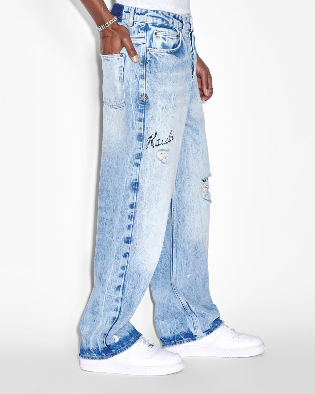 Mens Maxx Autograph Baggy Denim Jeans - Denim