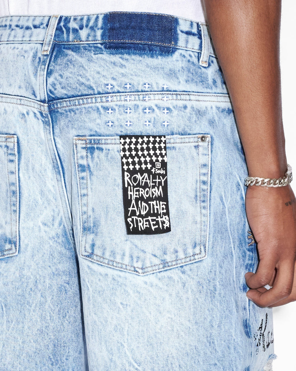 Mens Maxx Autograph Baggy Denim Jeans - Denim
