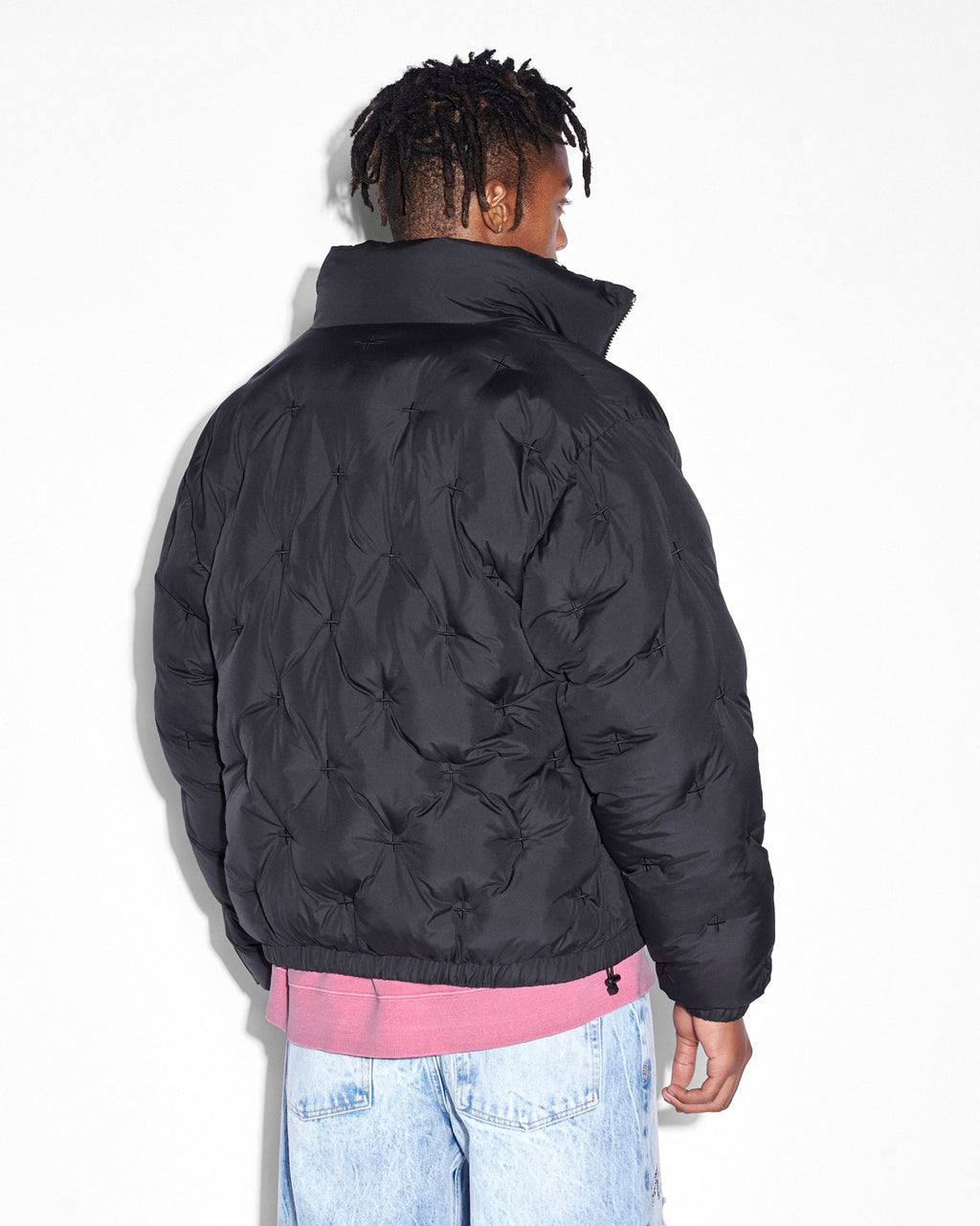 Mens Flight Puffer Jacket Black Regular Jackets - Black
