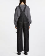 Womens Easy Overalls Midnight Oversized Jumpsuits - Black