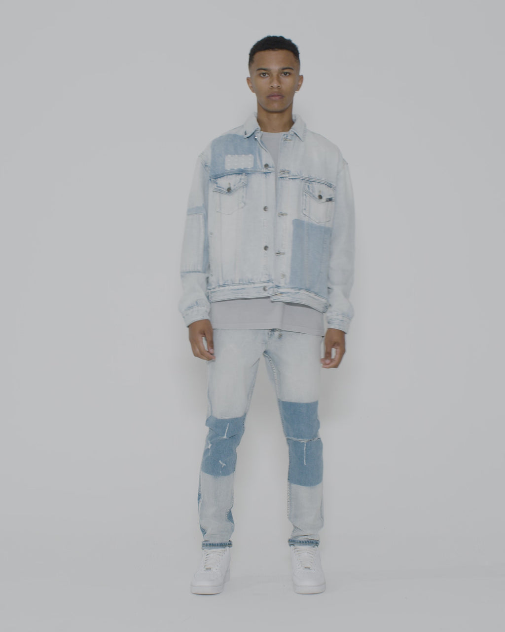 Mens Oh G Jacket 2 Tone Oversized Jackets - Denim