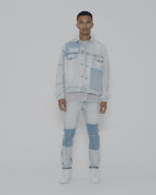 Mens Oh G Jacket 2 Tone Oversized Jackets - Denim