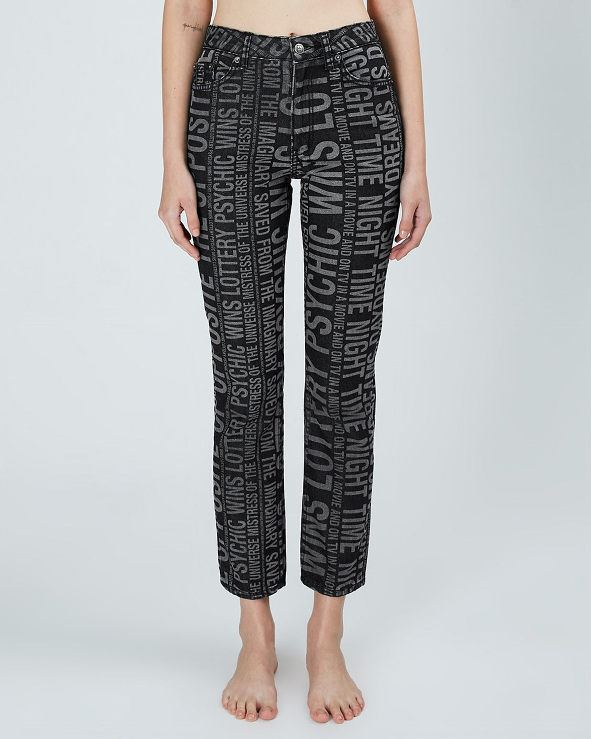 WOMENS SLIM PIN TYPE O DENIM JEANS